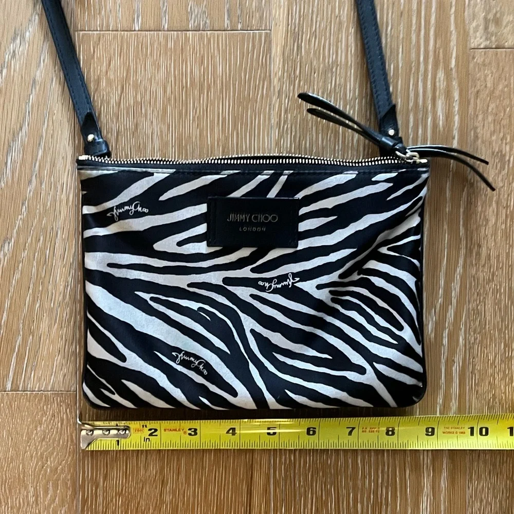 Jimmy Choo Black and White Zebra Crossbody Bag used - Picture 8 of 13